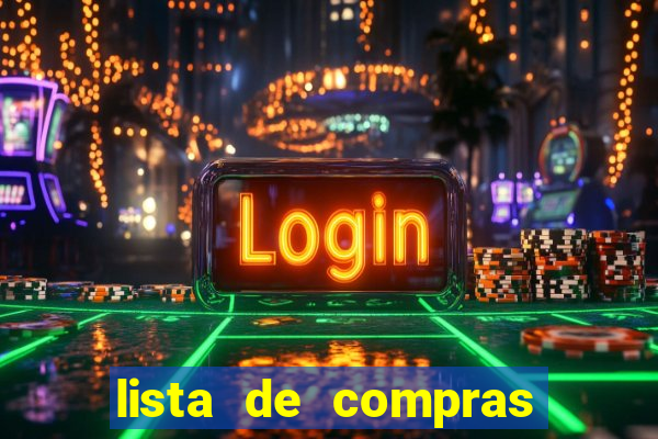 lista de compras mensal para 2 pessoas