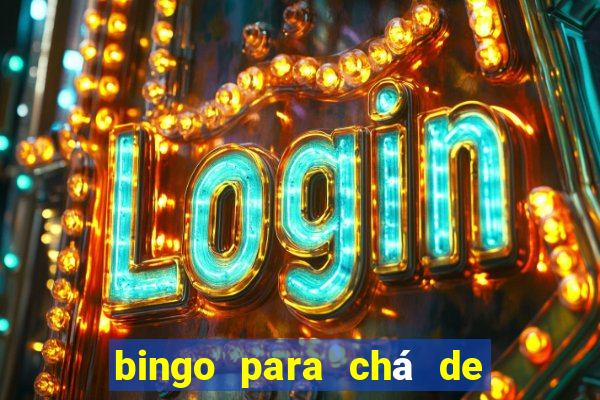 bingo para chá de bebê para imprimir grátis