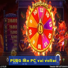PUBG lite PC vai voltar