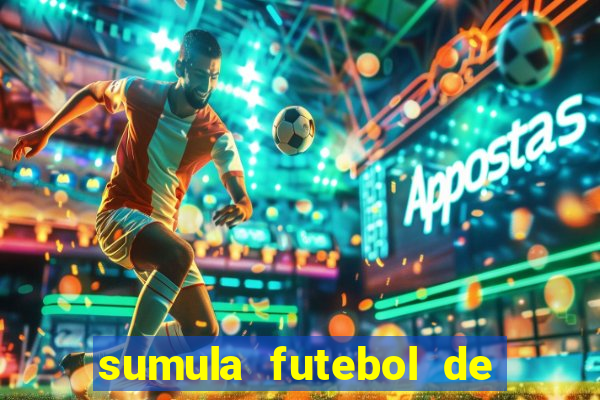 sumula futebol de campo word