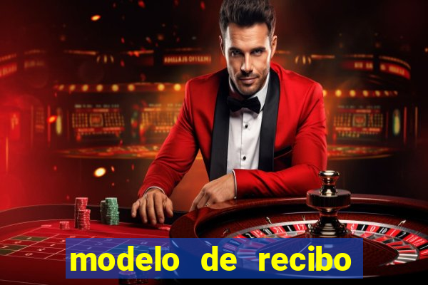 modelo de recibo de pagamento word