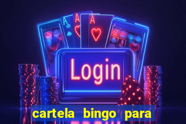 cartela bingo para cha de cozinha imprimir gratis