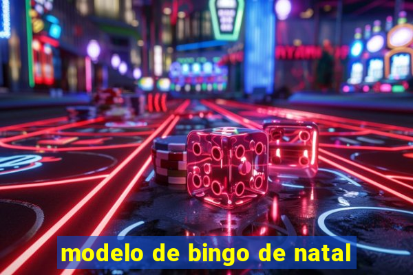 modelo de bingo de natal