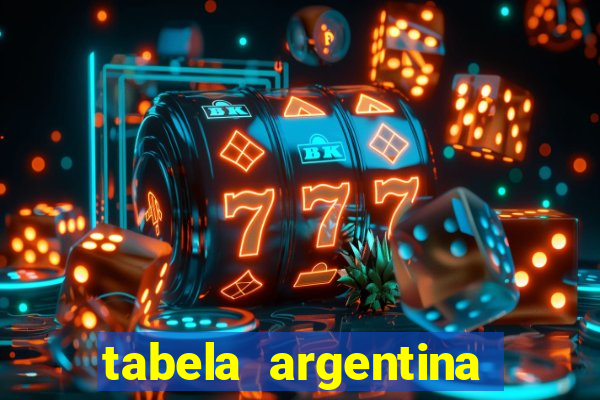 tabela argentina torneo betano