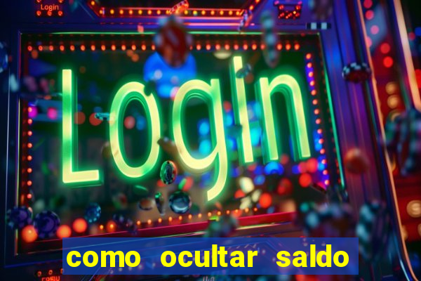 como ocultar saldo na betfair