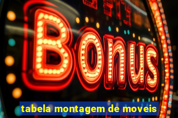 tabela montagem de moveis
