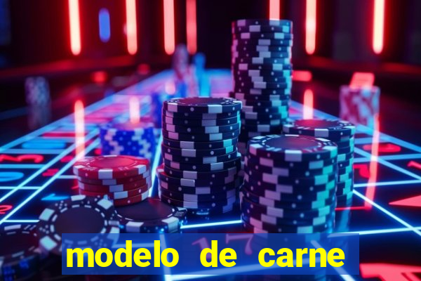 modelo de carne para pagamento