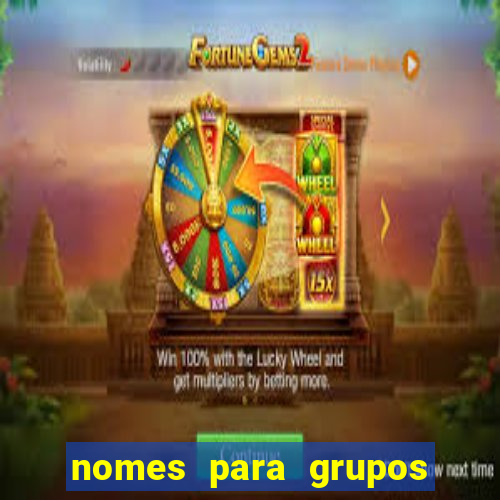 nomes para grupos de loteria no zap