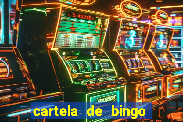 cartela de bingo cha de bebe