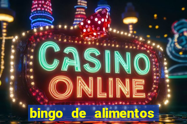 bingo de alimentos saludables para imprimir